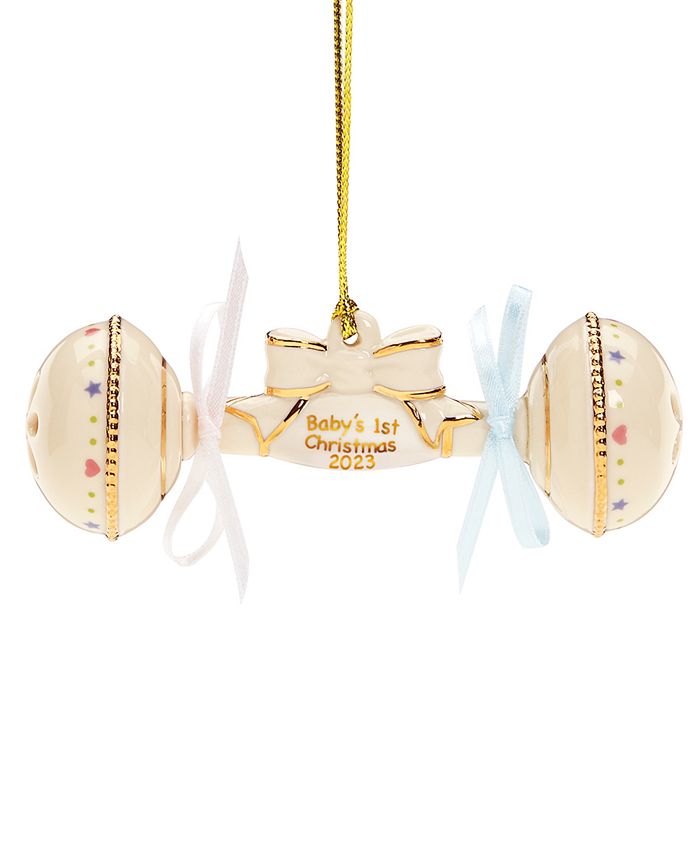 Baby's first sales christmas rattle ornament