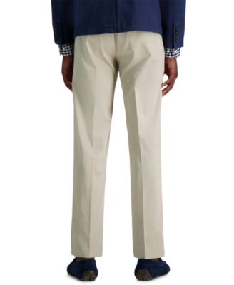 Men’s Premium No Iron Khaki Straight-Fit Stretch Flat-Front Pants