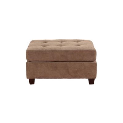 Cocktail Ottoman Waffle Suede Fabric Truffle W Tufted Seats Ottomans Hardwood