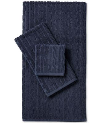 Sanders Cable Hand Towel, 16" x 30"