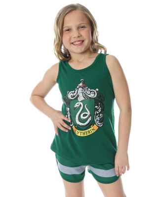 Big Girls Hogwarts House Crest Racerback Tank Shorts 2PC Pajama Set