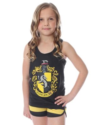 Big Girls Hogwarts House Crest Racerback Tank Shorts 2PC Pajama Set