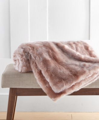 Hotel Collection - Lynx Personal Faux Fur Throw, 50" x 60", Created for Macy's