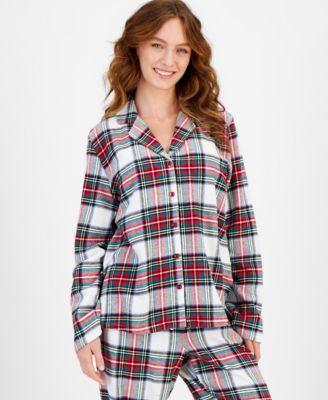Family Pajamas Matching Women's Stewart Cotton Plaid Pajamas Set, Created for Macy's