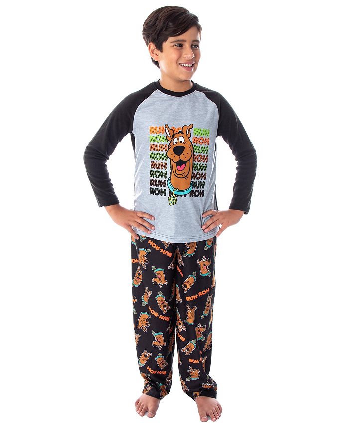 Scooby Doo Scooby Doo Boys PJS Ruh Roh Pajamas Raglan T Shirt