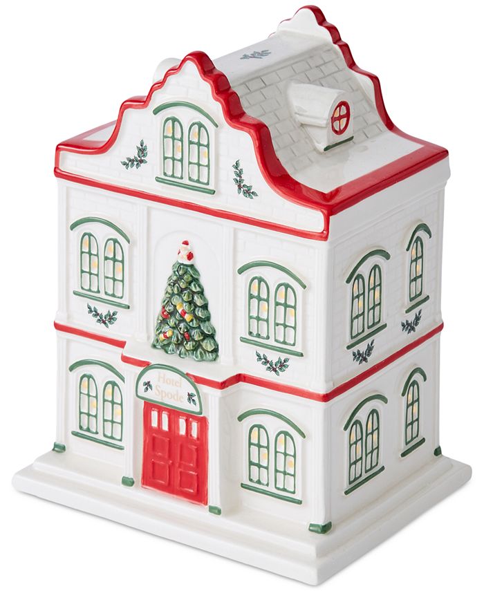 Spode NEW for 2023! Christmas Village LED Lighted Figural Hotel Macy's