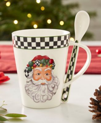 Christmas Tree Santa Mug & Spoon Set