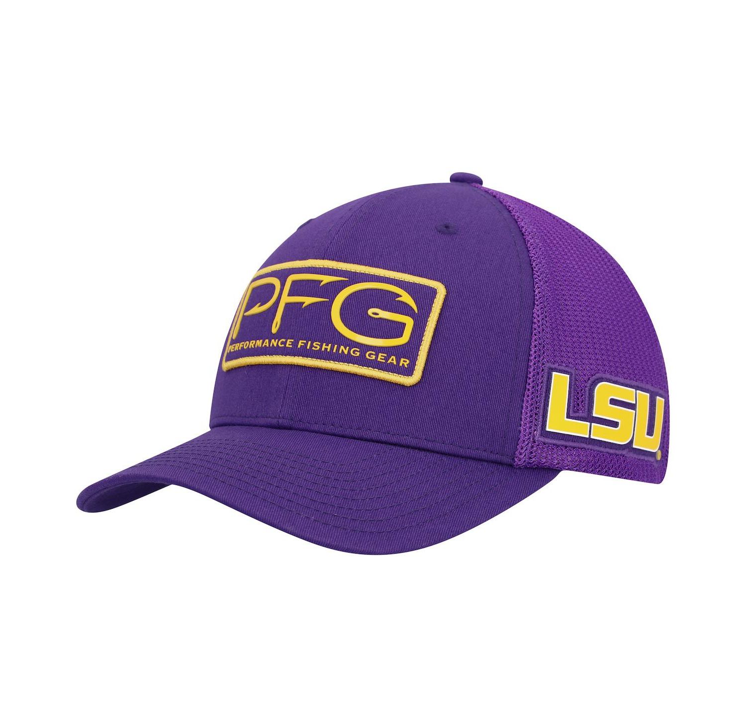 Men's Purple LSU Tigers PFG Hooks Flex Hat