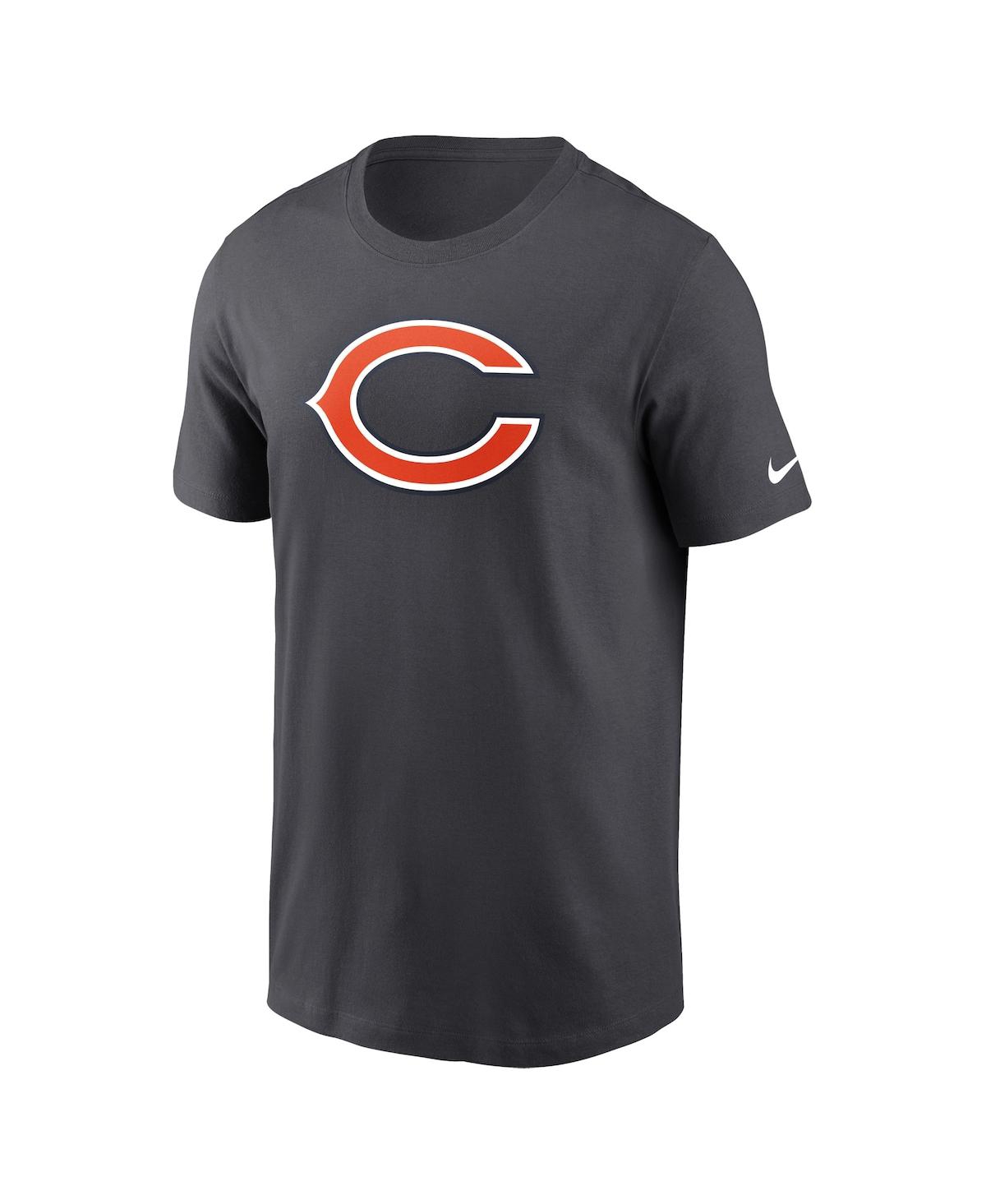 Shop Nike Men's  Anthracite Chicago Bears Logo Essential T-shirt