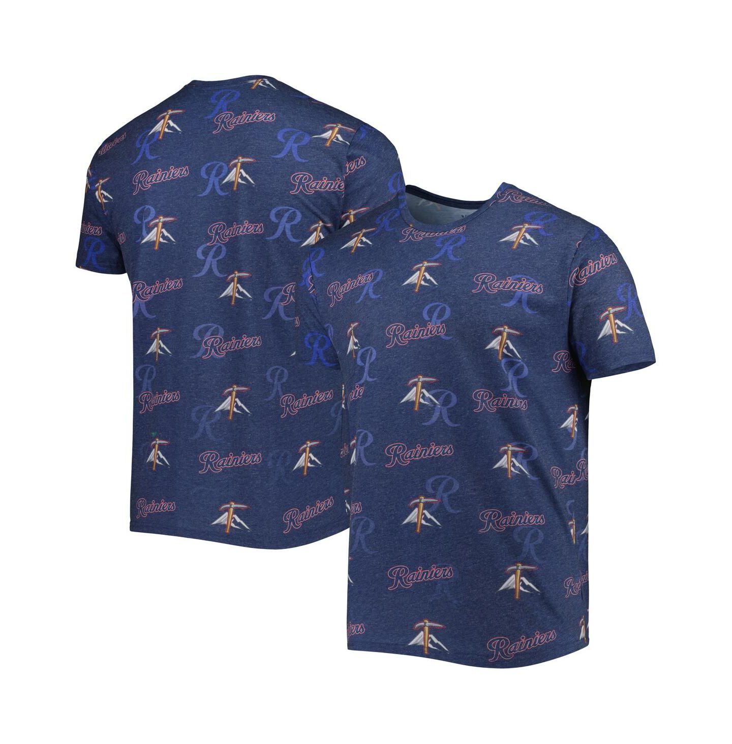 Мужская футболка Boxercraft Navy Tacoma Rainiers Allover Print Crafted — фото 1