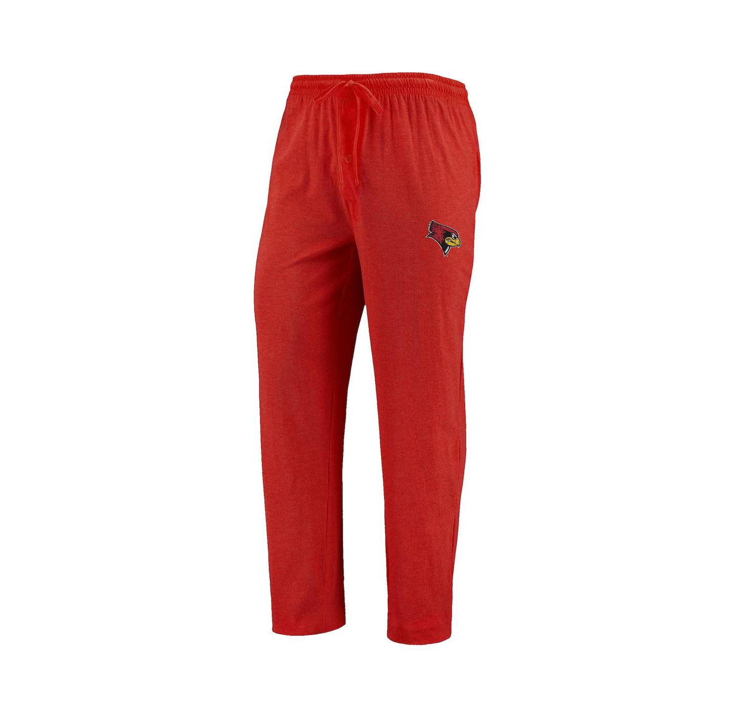 Men's Red, Heathered Charcoal Illinois State Redbirds Meter Long Sleeve T-shirt and Pants Sleep Set