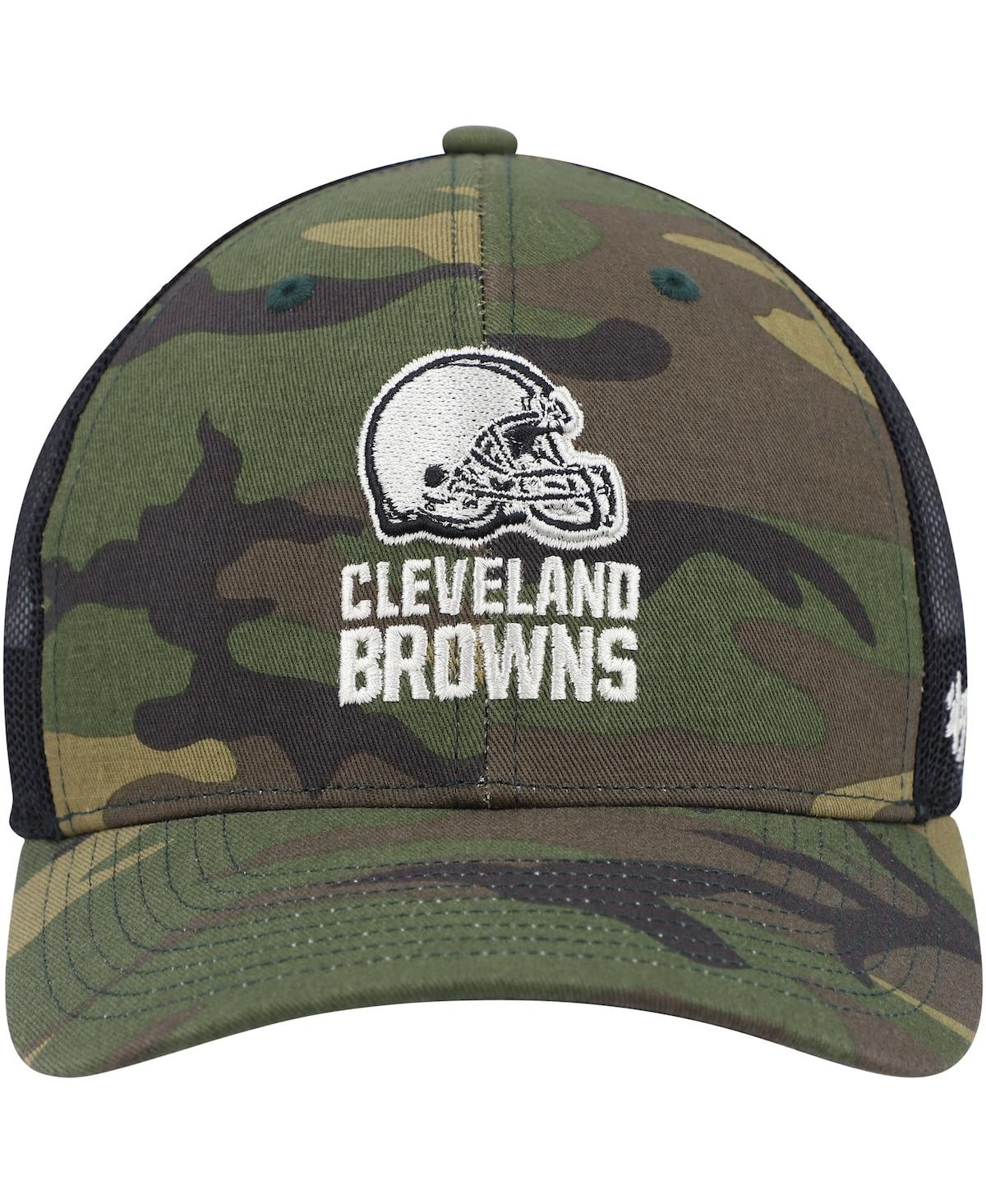 Shop 47 Brand Men's ' Camo, Black Cleveland Browns Trucker Adjustable Hat In Camo,black