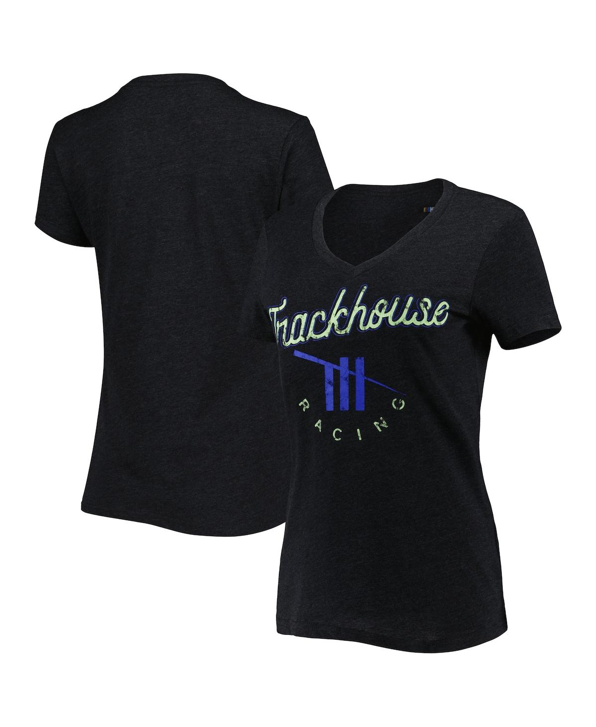 Shop G-iii 4her By Carl Banks Women's  Black Trackhouse Racing Bump And Run V-neck T-shirt
