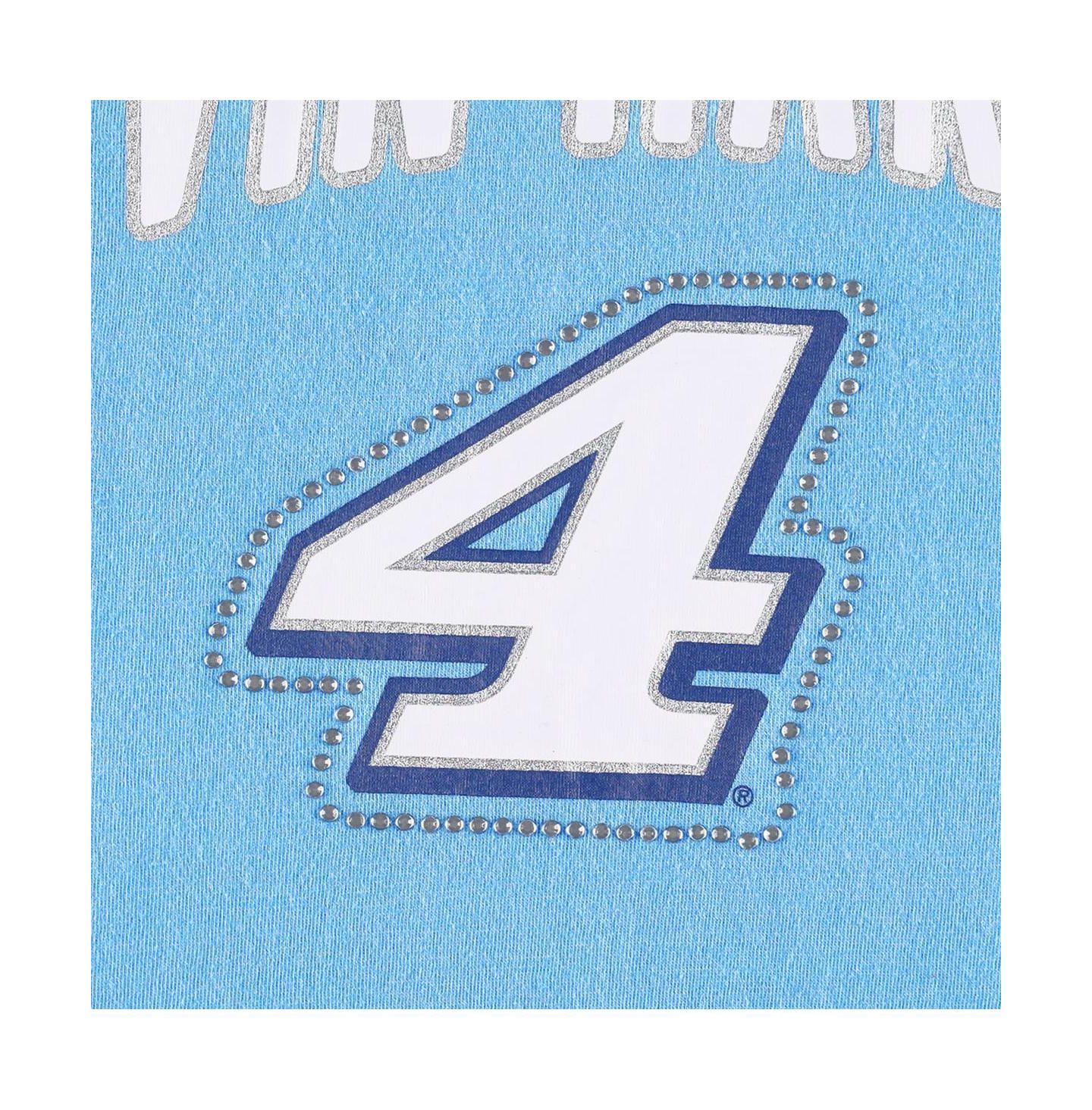 Женская футболка G-III 4Her by Carl Banks Light Blue, Gray Kevin Harvick Box Score — фото 5