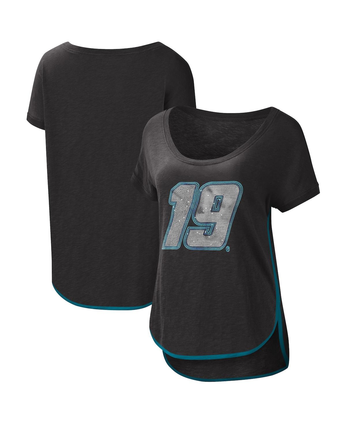G-iii 4her By Carl Banks Black Martin Truex Jr Rookie Scoop Neck T-shirt In Black