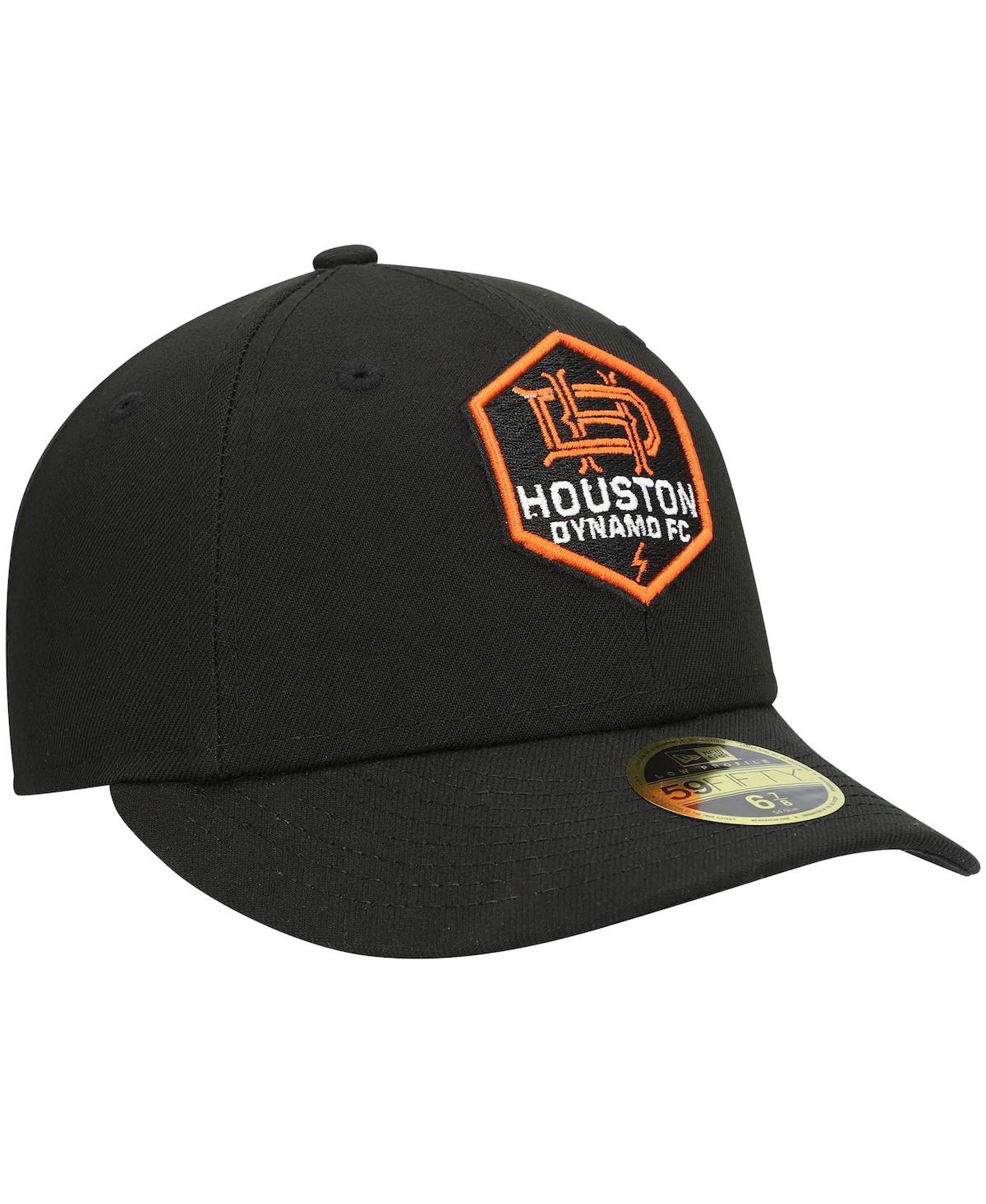 Shop New Era Men's  Black Houston Dynamo Fc Primary Logo Low Profile 59fifty Fitted Hat