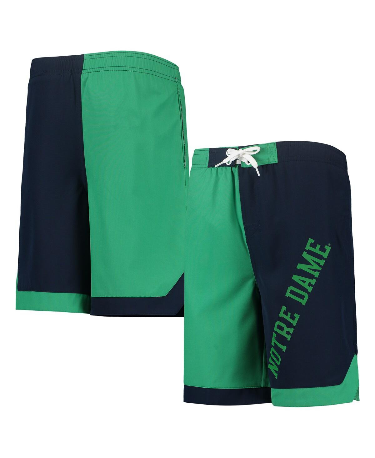Outerstuff Kids' Big Boys Green, Navy Notre Dame Fighting Irish Conch Bay Swim Shorts In Green,navy