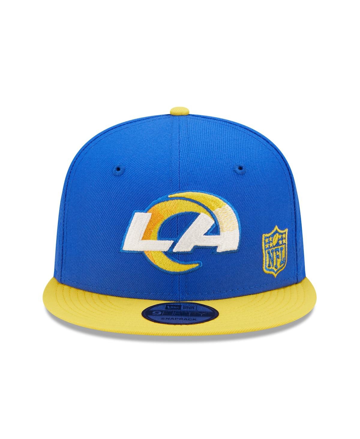 NEW ERA MEN'S NEW ERA ROYAL, GOLD LOS ANGELES RAMS FLAWLESS 9FIFTY SNAPBACK HAT 