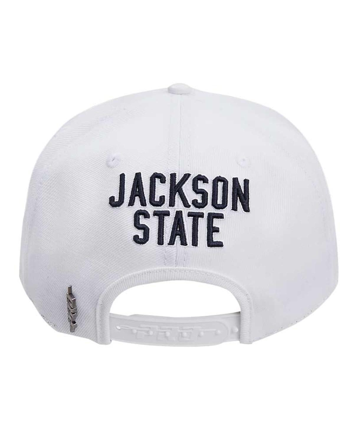 PRO STANDARD MEN'S PRO STANDARD WHITE JACKSON STATE TIGERS MASCOT EVERGREEN WOOL SNAPBACK HAT 