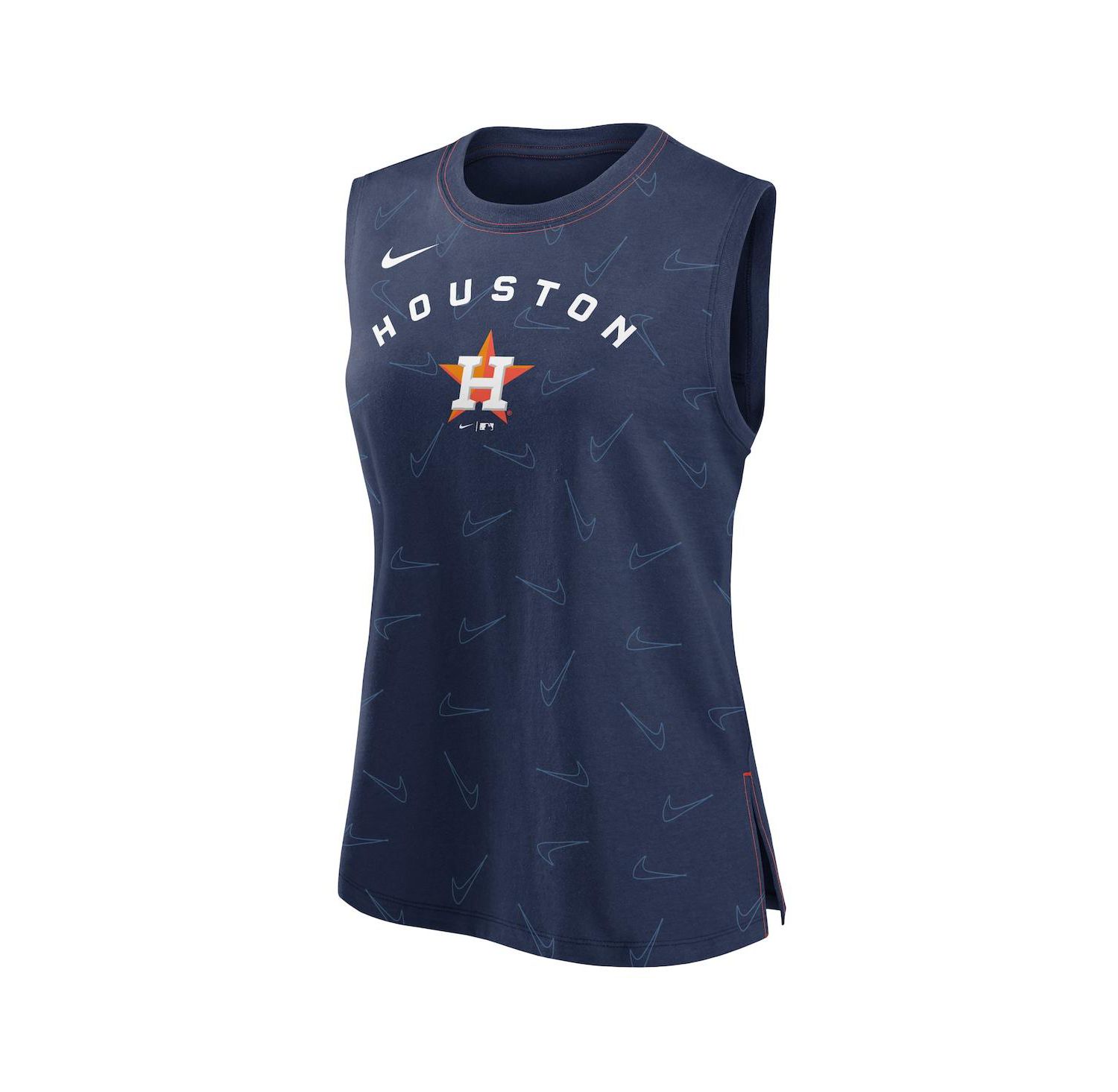 Women's Navy Houston Astros Muscle Play Tank Top