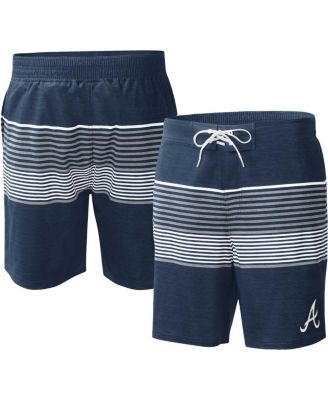 Men's Navy Atlanta Braves Coastline Volley Swim Shorts