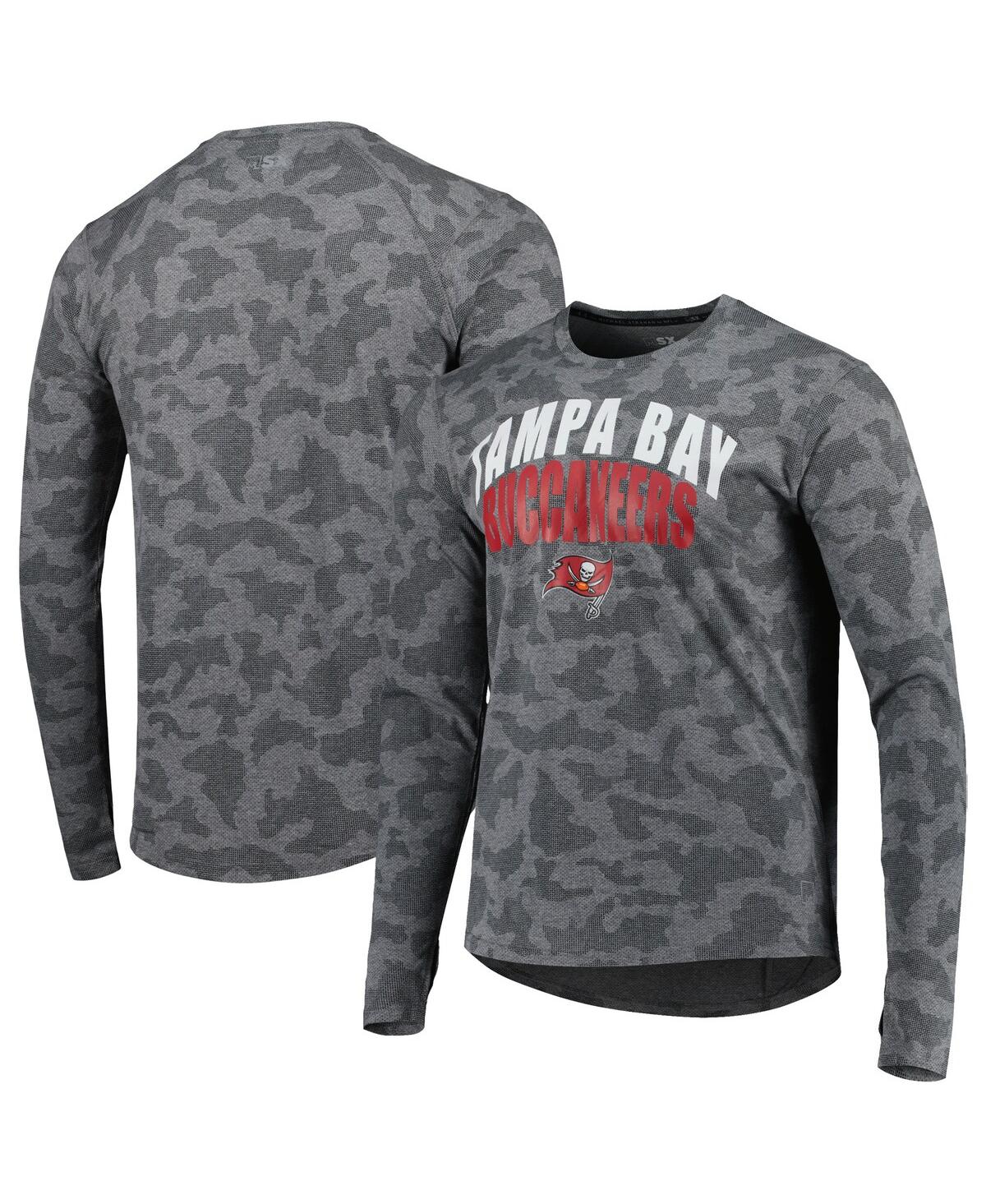Msx By Michael Strahan Men's  Gray Tampa Bay Buccaneers Performance Camo Long Sleeve T-shirt