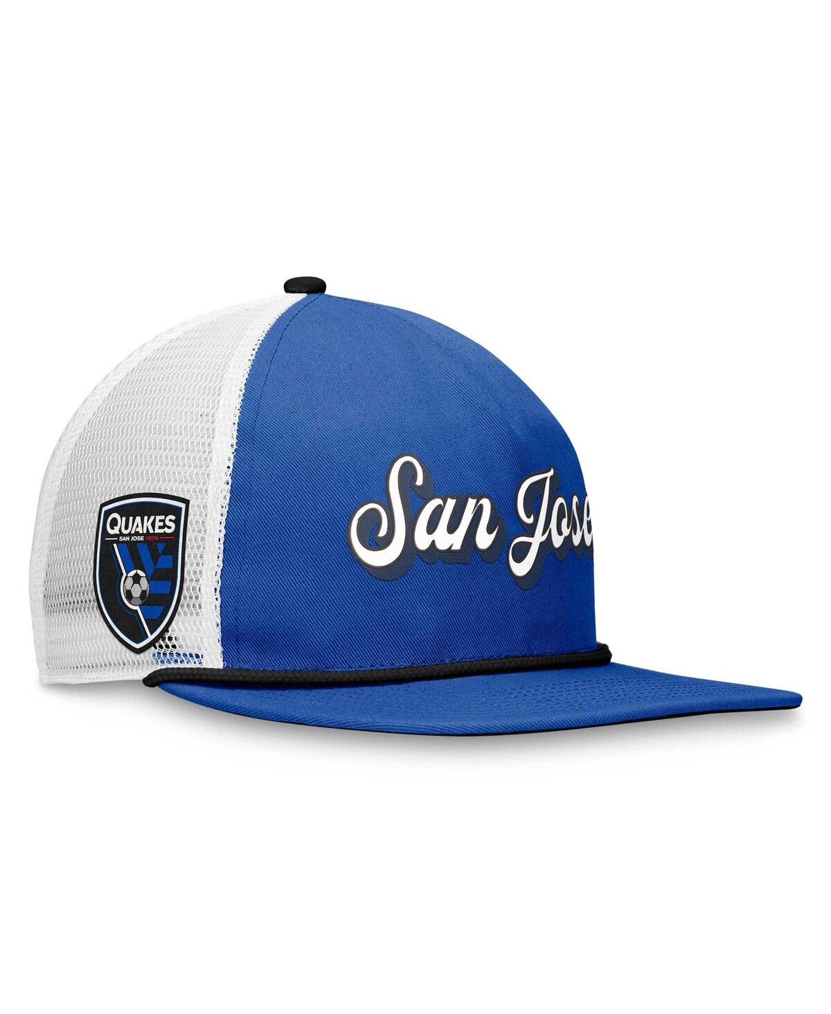 Shop Fanatics Men's  Royal, White San Jose Earthquakes True Classic Golf Snapback Hat In Royal,white