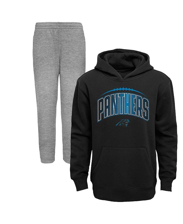 : Outerstuff Toddler Black/Heather Gray Carolina Panthers  Double-Up Pullover Hoodie & Pants Set : Sports & Outdoors