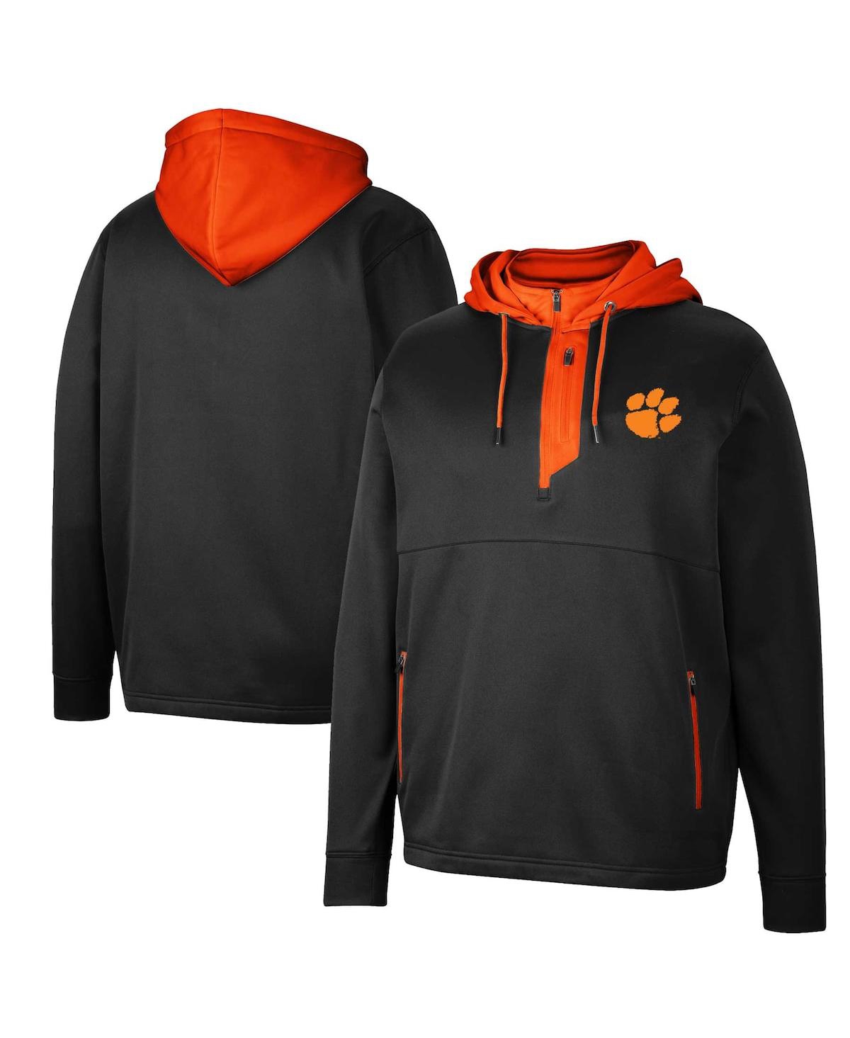 Shop Colosseum Men's  Black Clemson Tigers Luge 3.0 Quarter-zip Hoodie