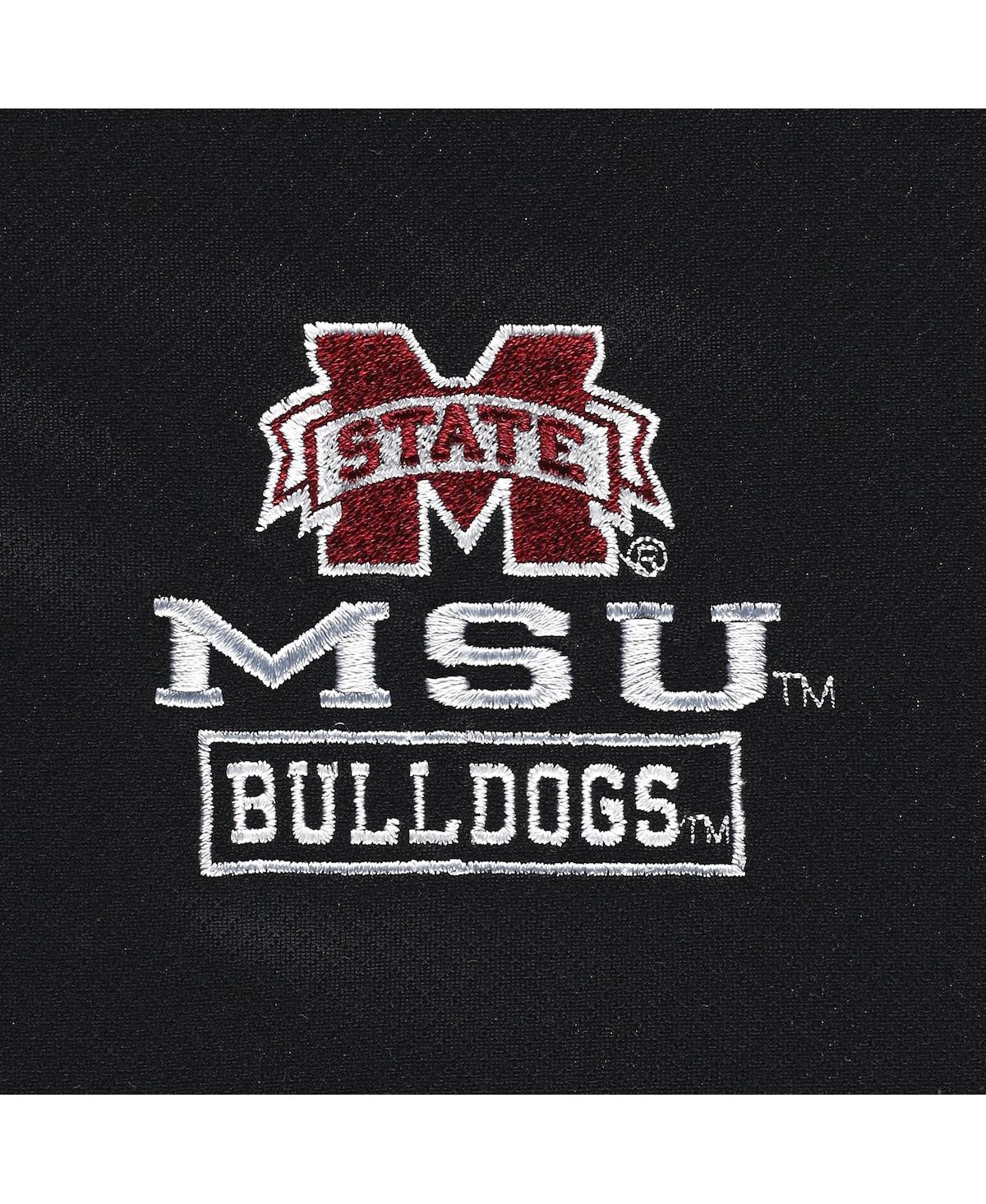 Shop Champion Men's  Black Mississippi State Bulldogs Textured Quarter-zip Jacket