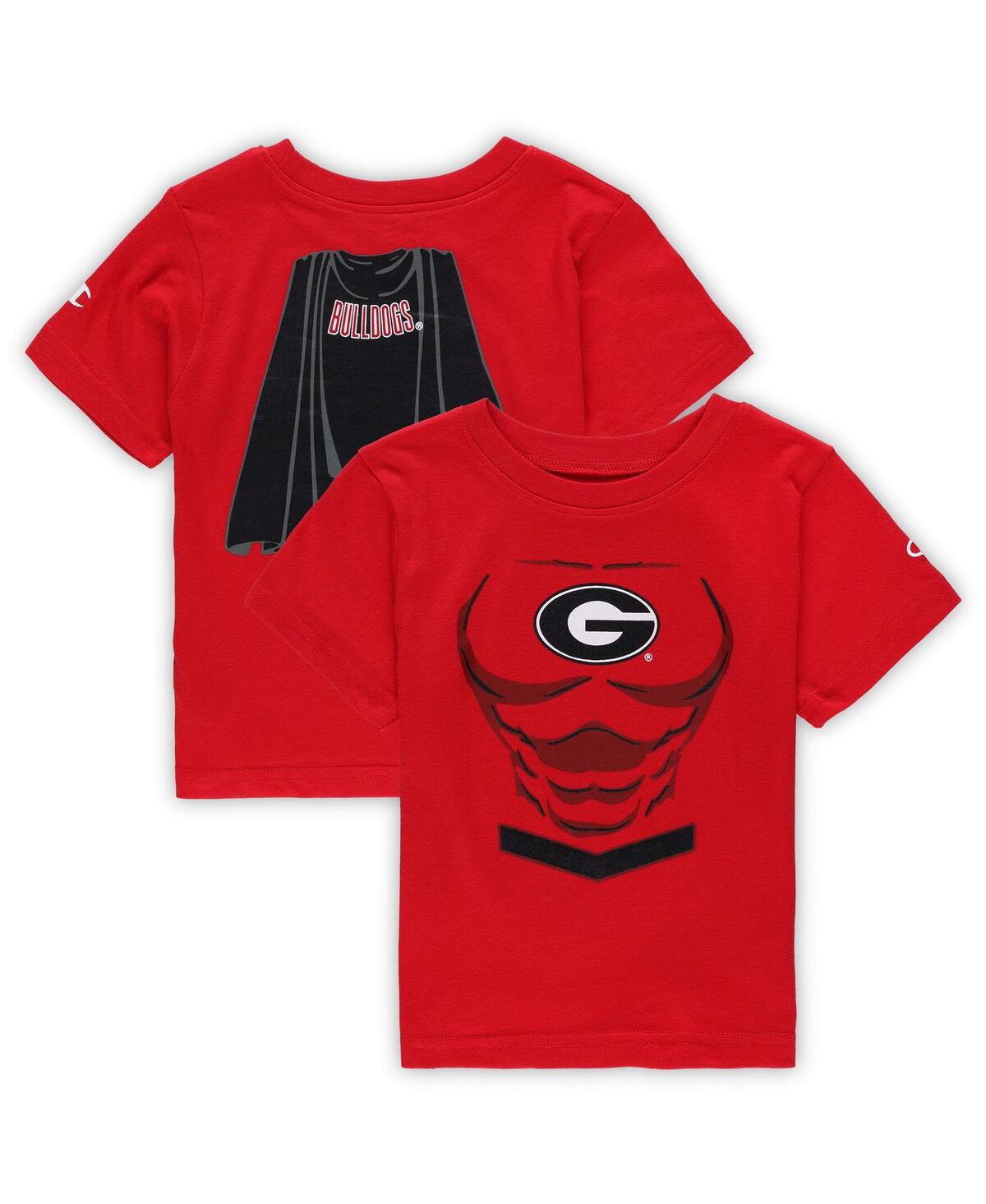 Shop Champion Toddler Boys And Girls  Red Georgia Bulldogs Super Hero T-shirt