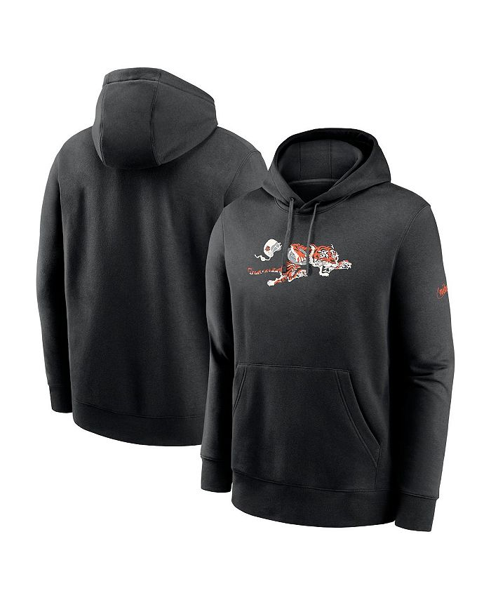 Nike Men's Black Cincinnati Bengals Rewind Club Pullover Hoodie - Macy's