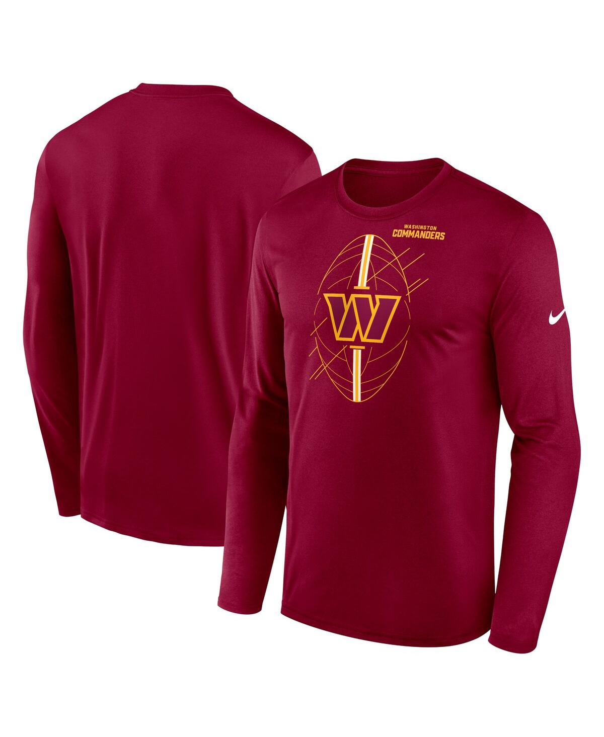 Shop Nike Men's  Burgundy Washington Commanders Legend Icon Long Sleeve T-shirt