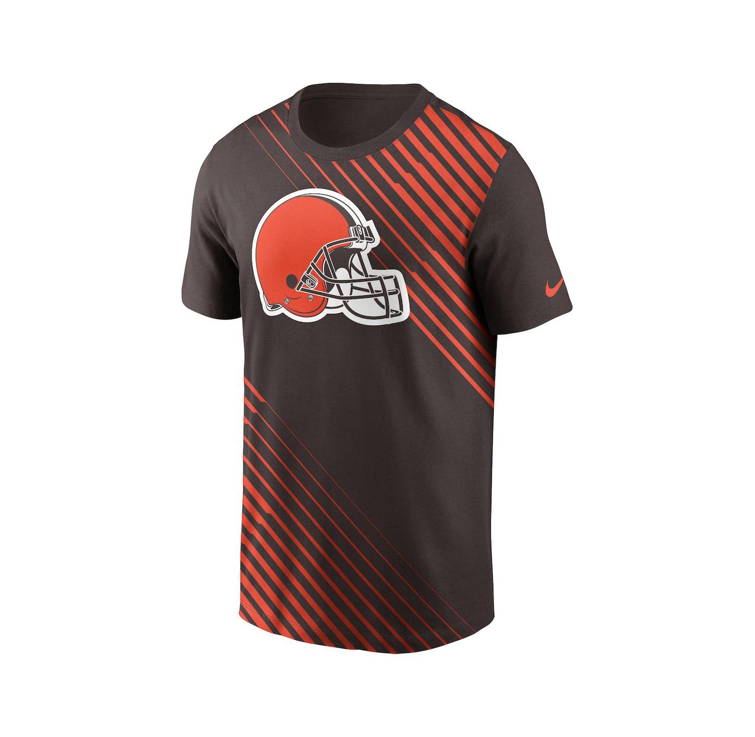 Men's Brown Cleveland Browns Yard Line Fashion Asbury T-shirt