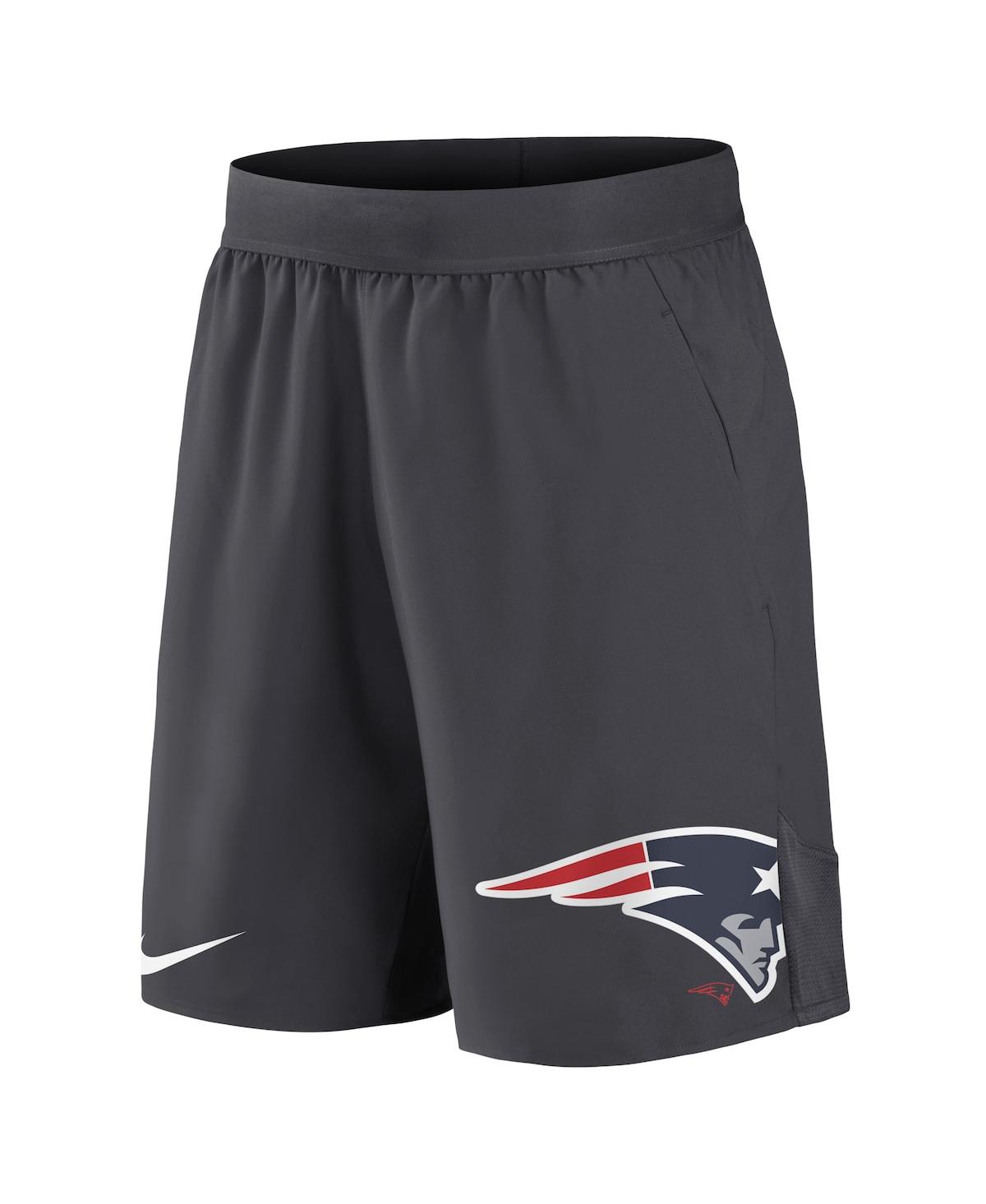 Shop Nike Men's  Anthracite New England Patriots Stretch Performance Shorts