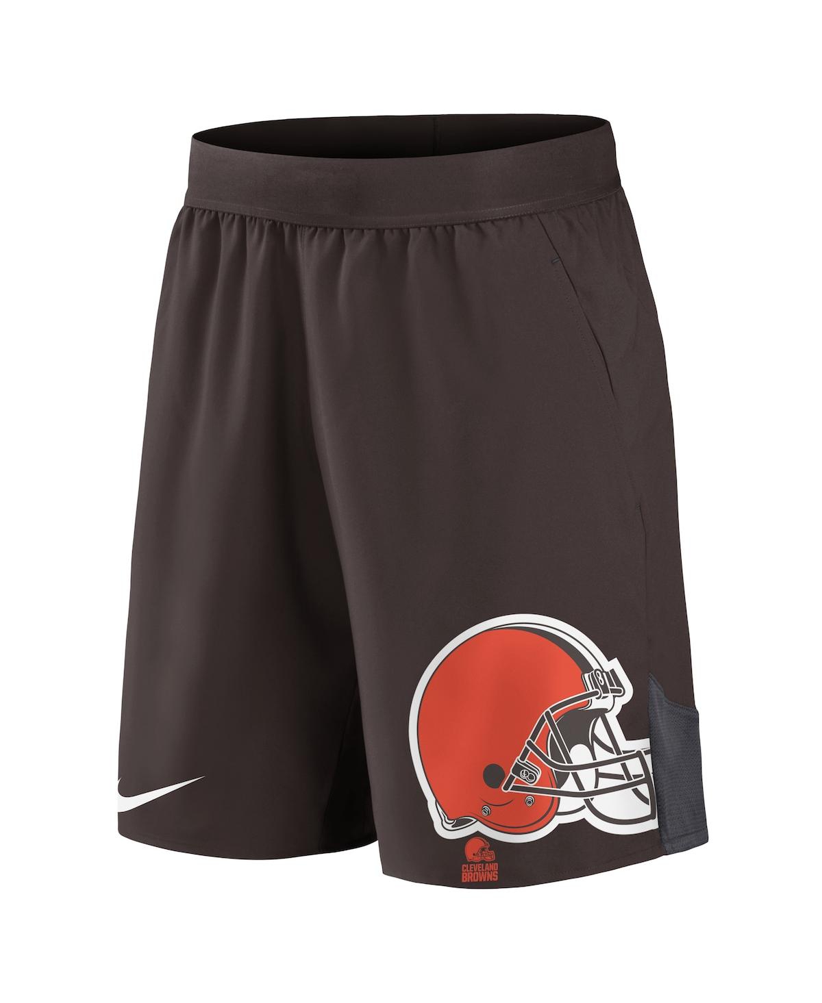 Shop Nike Men's  Brown Cleveland Browns Stretch Performance Shorts