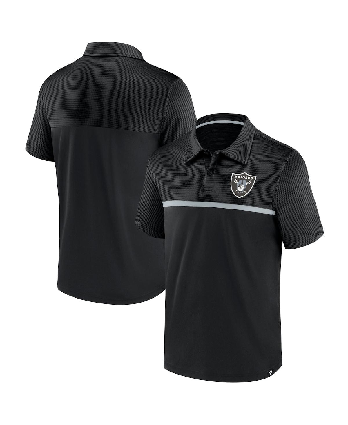 Fanatics Men's  Black Las Vegas Raiders Primary Polo Shirt In Black