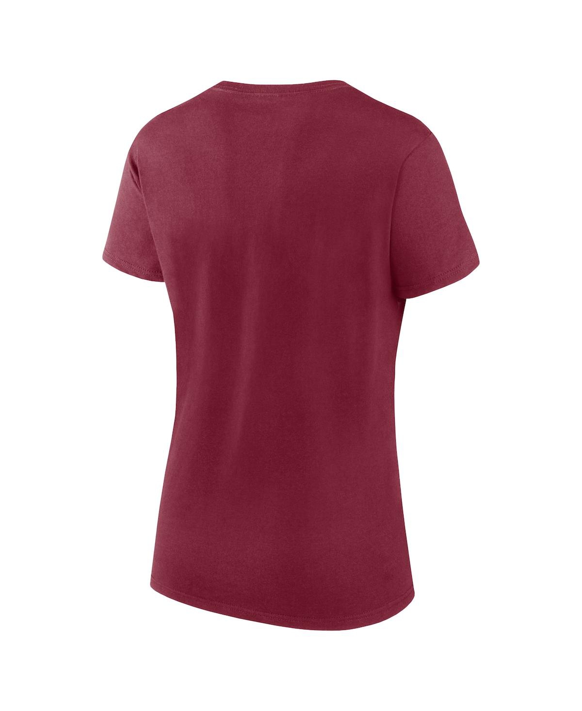 Fanatics Women's  Burgundy, Gray Colorado Avalanche Script T-shirt And Shorts Set In Burgundy,gray