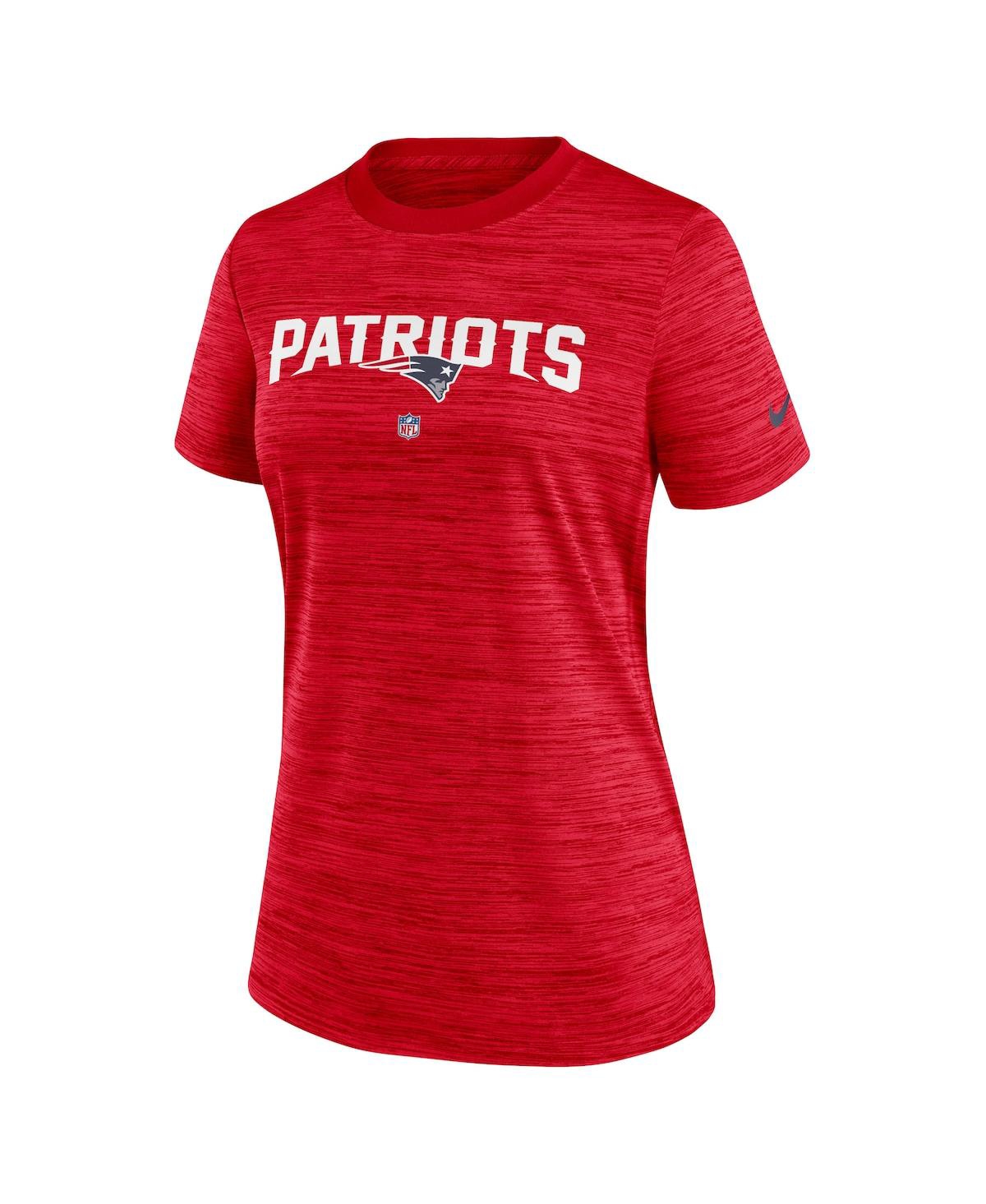 Shop Nike Women's  Red New England Patriots Sideline Velocity Performance T-shirt