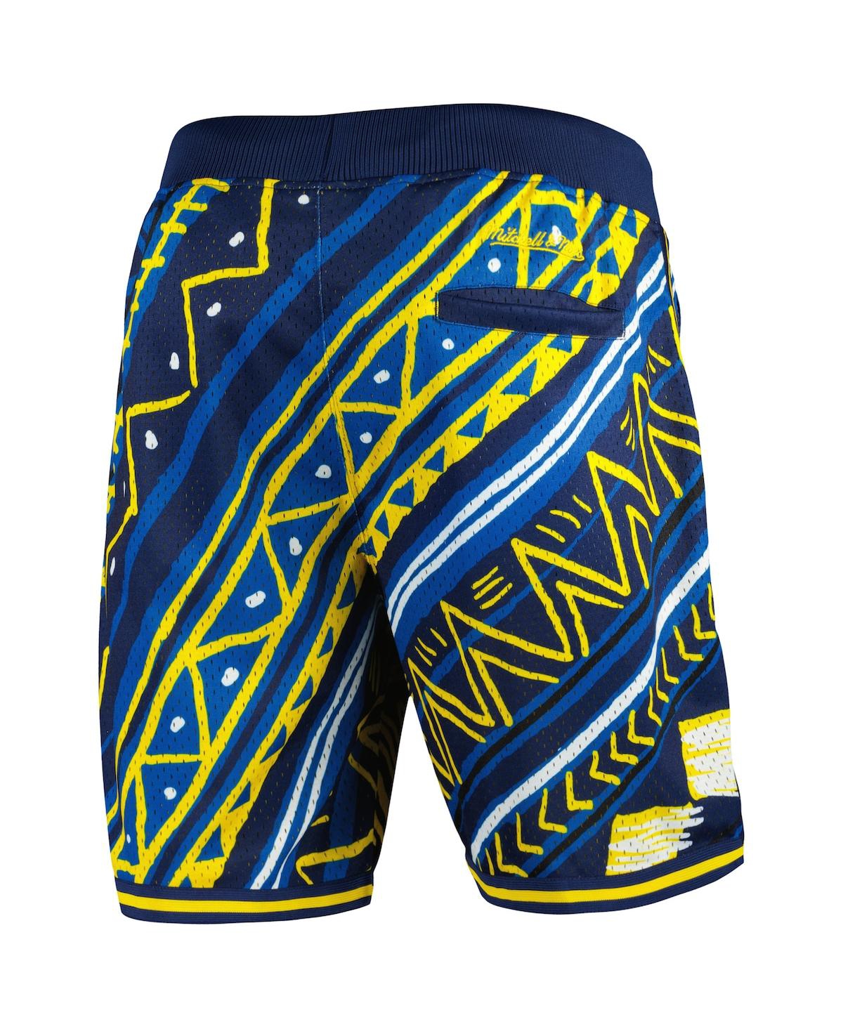 Shop Mitchell & Ness Men's  Navy La Galaxy Tribal Fashion Shorts