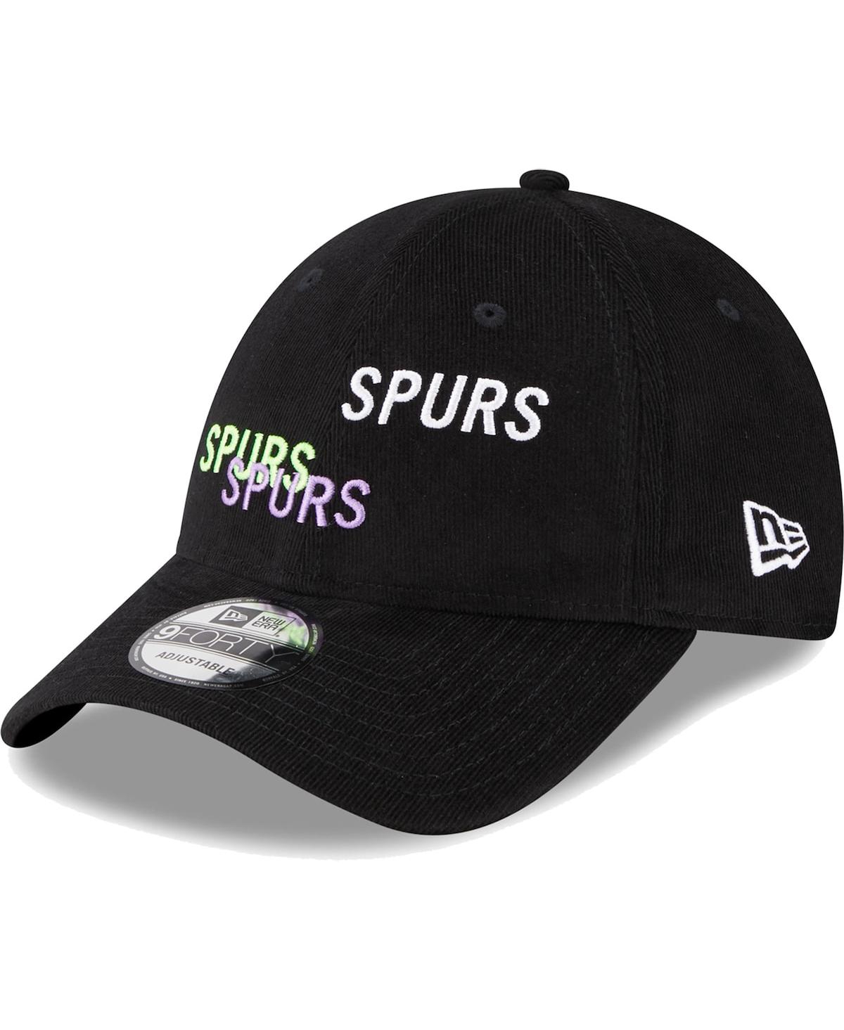 New Era Men's  Black Tottenham Hotspur Triple Wordmark 9forty Adjustable Hat