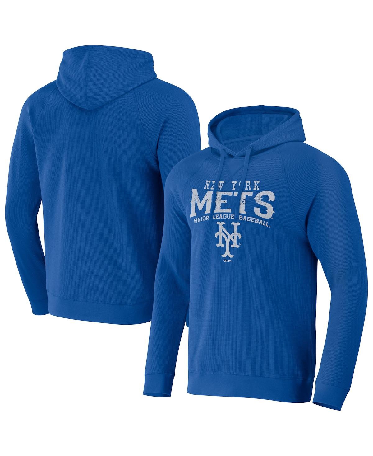 Shop Fanatics Men's Darius Rucker Collection By  Royal New York Mets Waffle-knit Pullover Hoodie