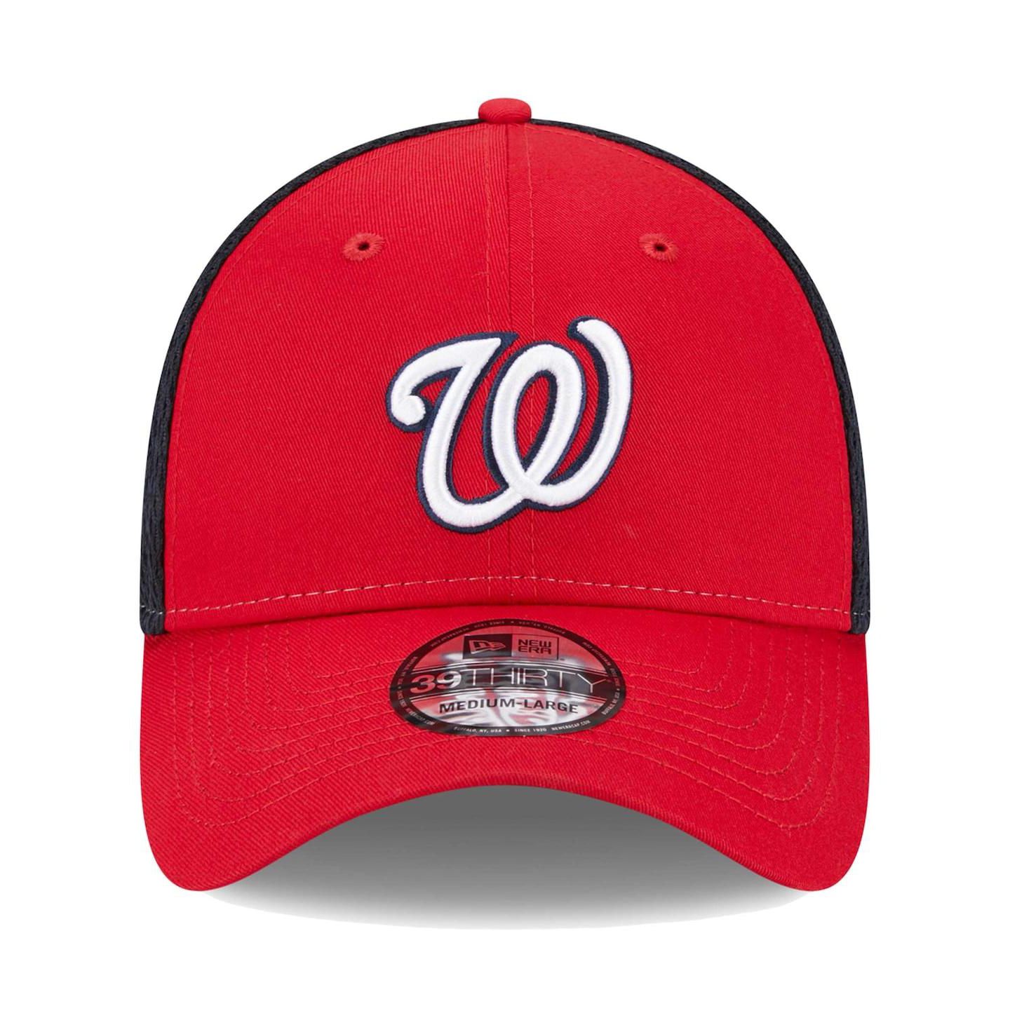 Мужская кепка New Era Red Washington Nationals Team Neo 39THIRTY Flex Hat — фото 3