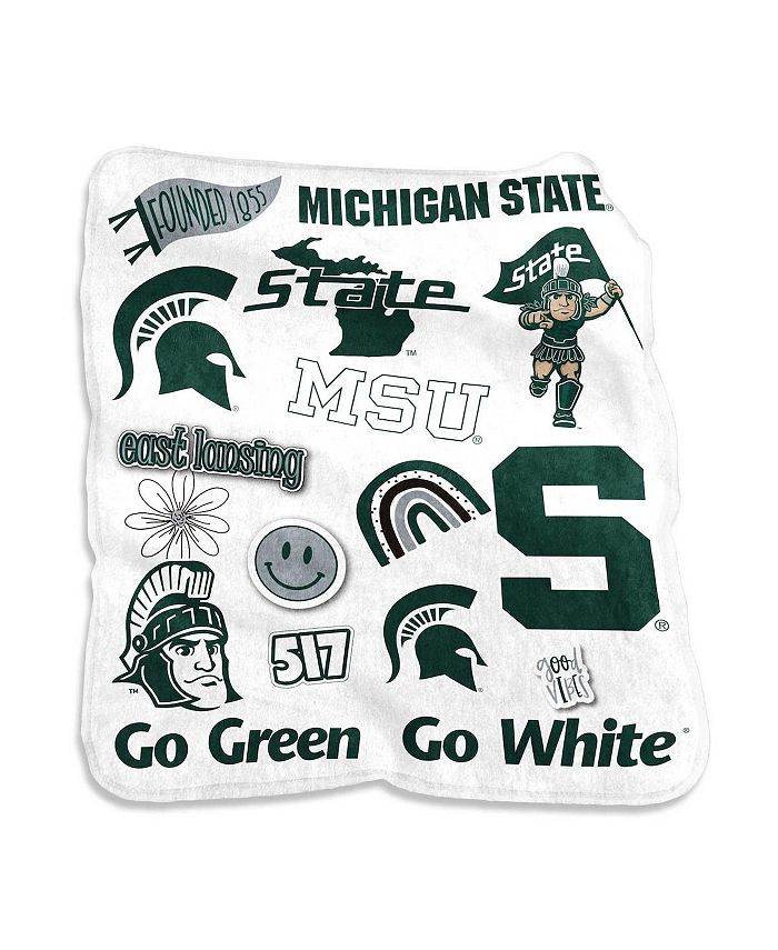 Logo Brands Michigan State Spartans 50'' x 60'' Native Raschel Plush ...
