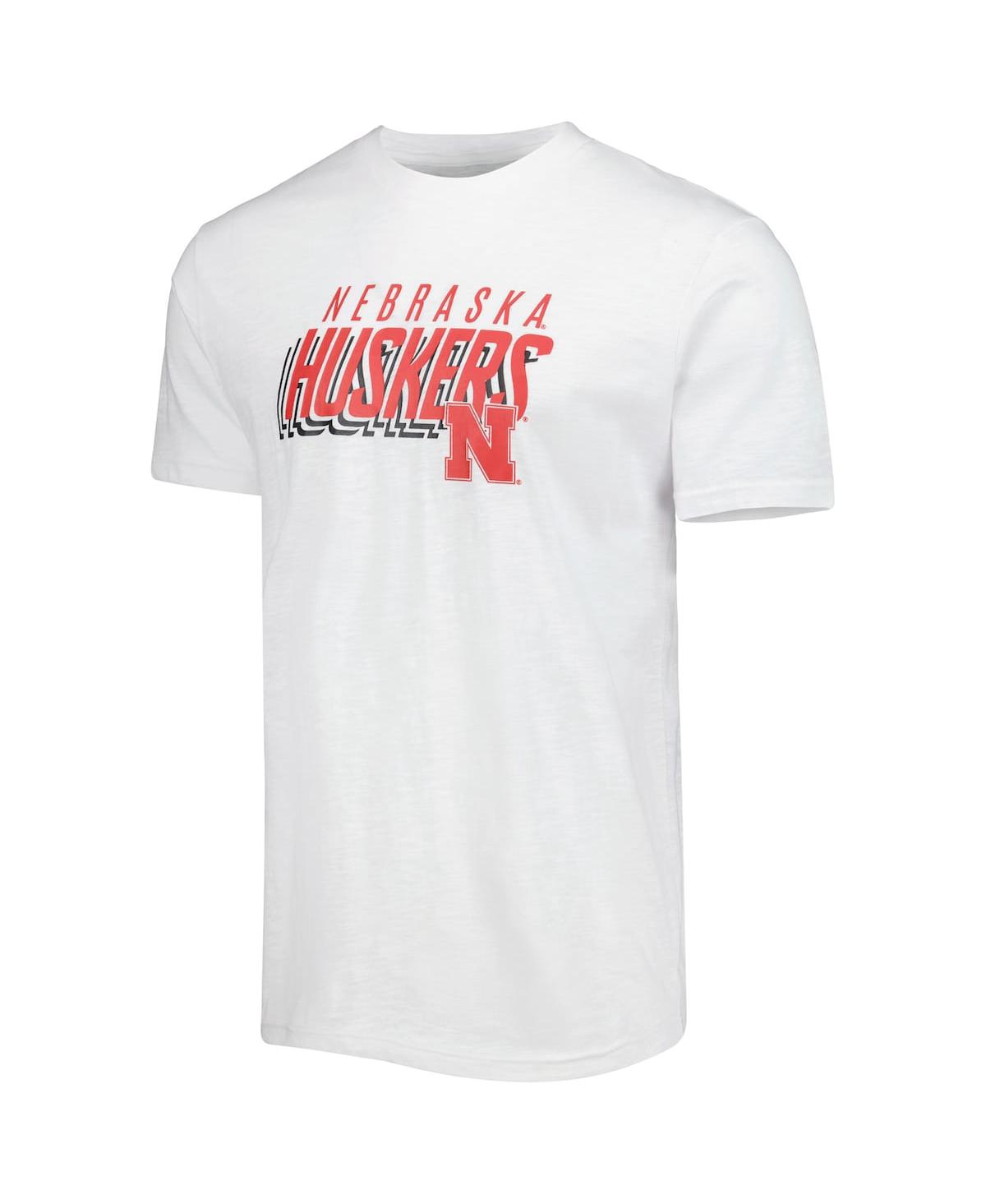 Men's Concepts Sport White Nebraska Huskers Downfield T-shirt and Shorts Set - White