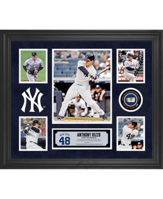 Men's 48 Yankees Anthony Rizzo Replica Gray Baseball Jersey Fan Made