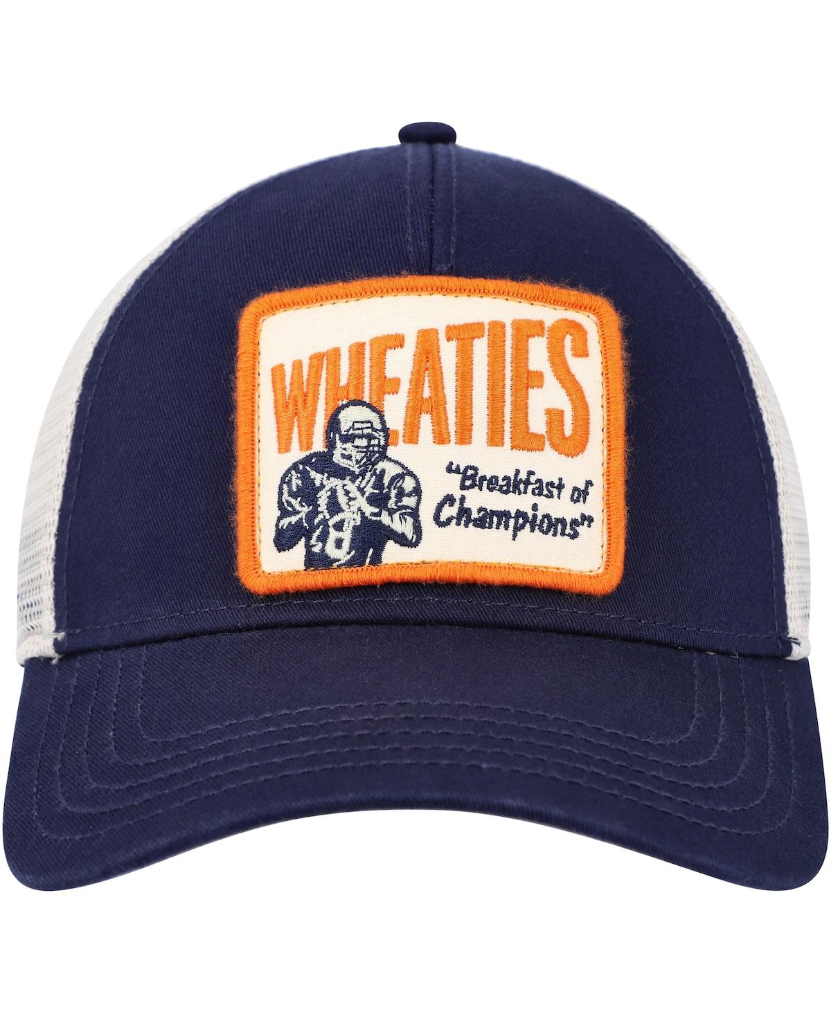 Shop American Needle Men's  Navy, Cream Wheaties Valin Trucker Snapback Hat In Navy,cream