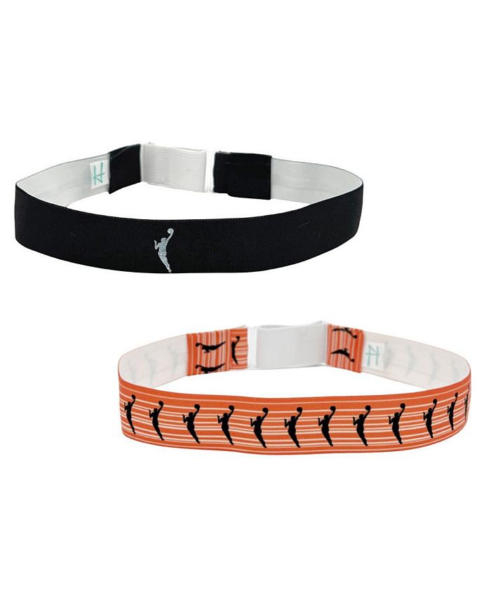 Headbands of Hope Women's Orange, Black WNBA TwoPack Adjustable