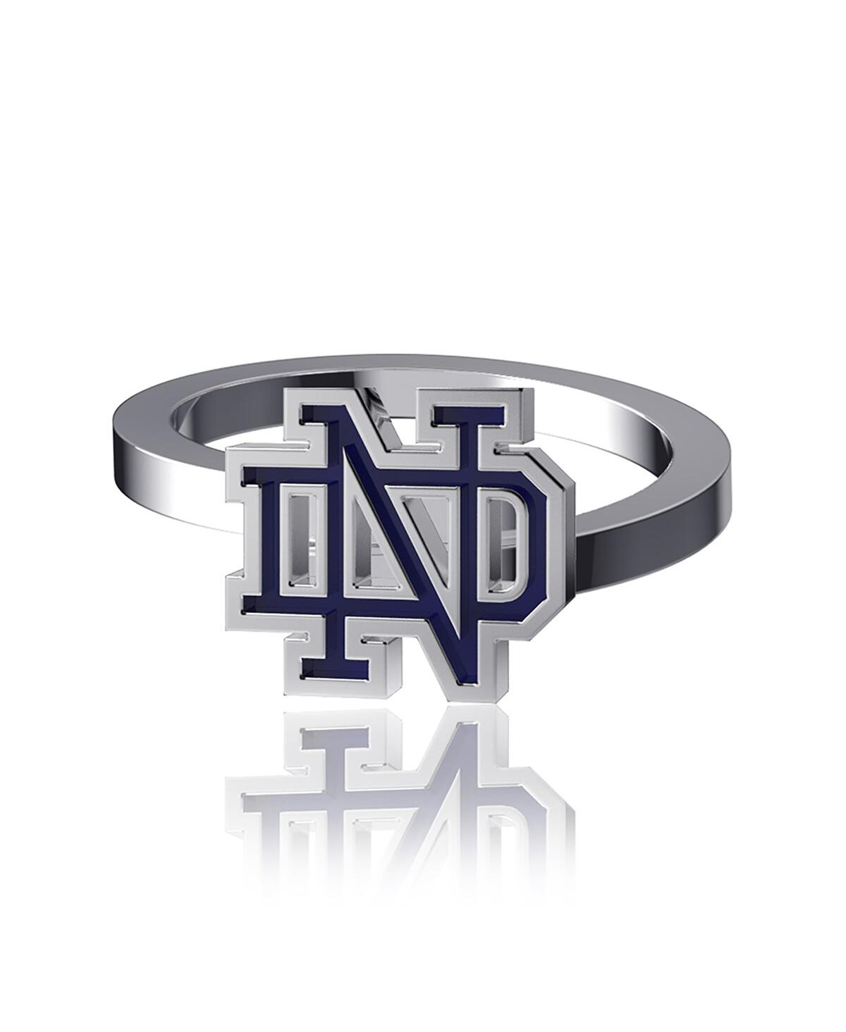 Dayna Designs Women's  Notre Dame Fighting Irish Bypass Enamel Silver Ring