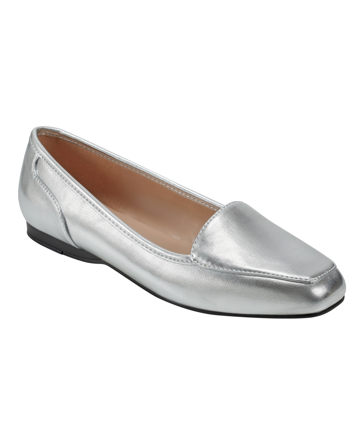 Women's Liberty Square Toe Slip-On Loafers - Silver